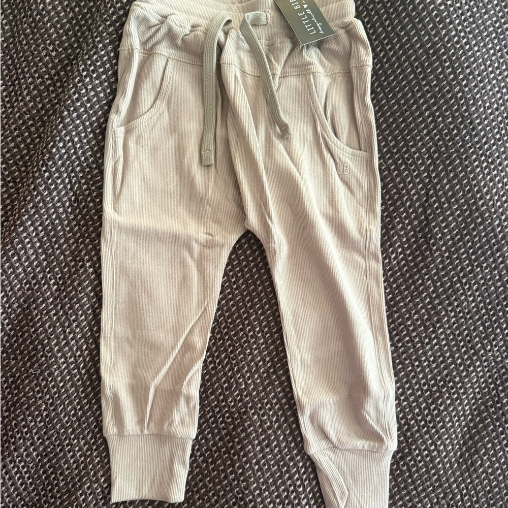 Little Bipsy Jogger Sweatpants in Tan